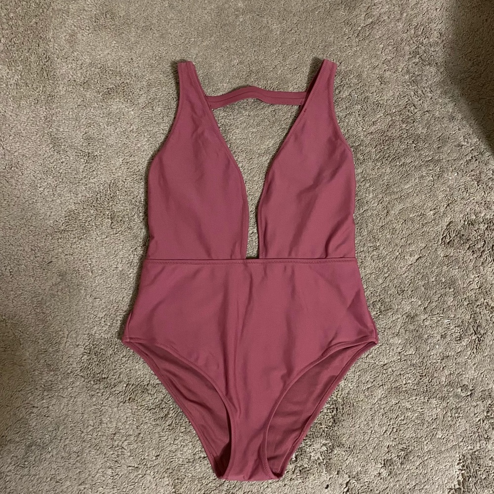 Plunge One Piece Bathing Suit